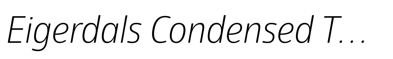 Eigerdals Condensed Thin Italic